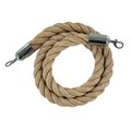 Montour Line Twisted Polyprop.Rope Hemp With Pol.Steel Snap Ends 6ft.Cotton Core HDPP510Rope-60-HP-SE-PS